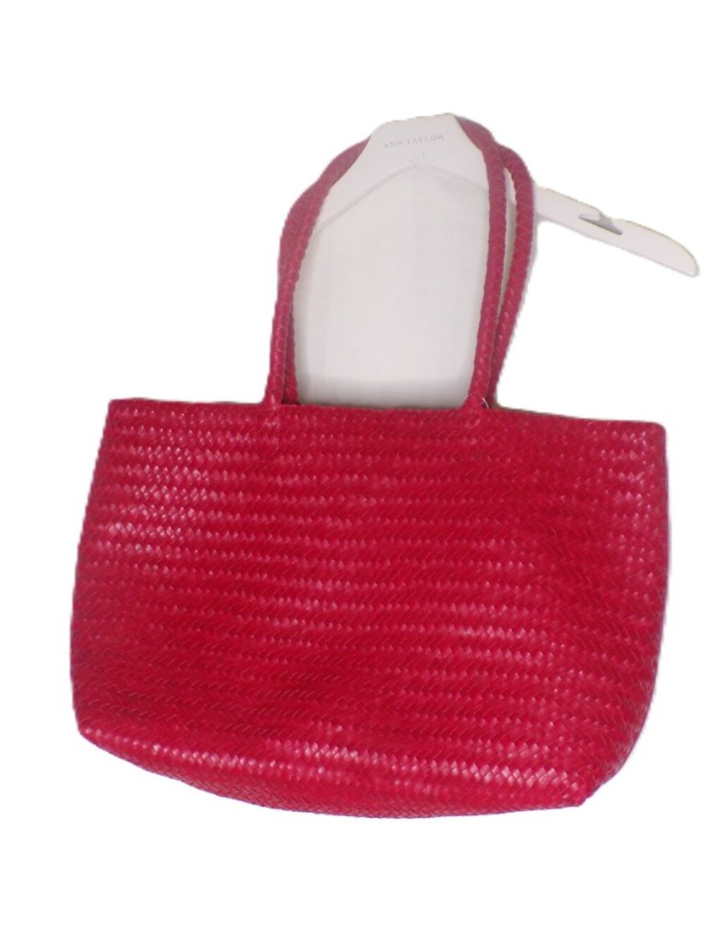🆕MADEWELL Handwoven Large Leather Tote Handbag Red - Picture 8 of 10